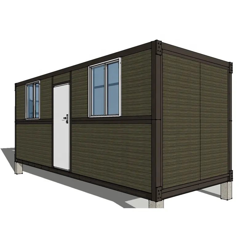 Moisture Proof Reused Prefab Folding 20ft 40ft Container House